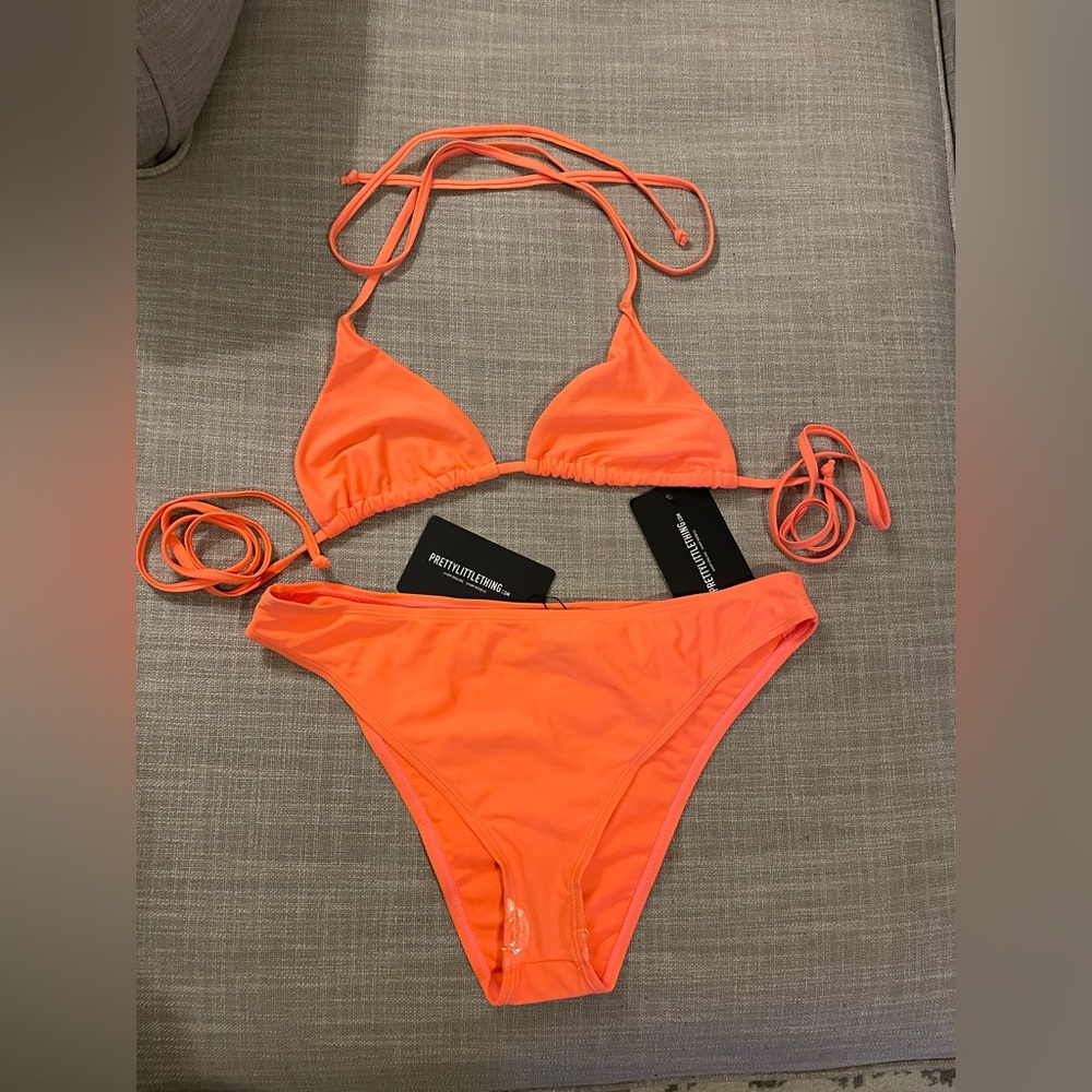 PrettyLittleThing Neon Orange Bikini